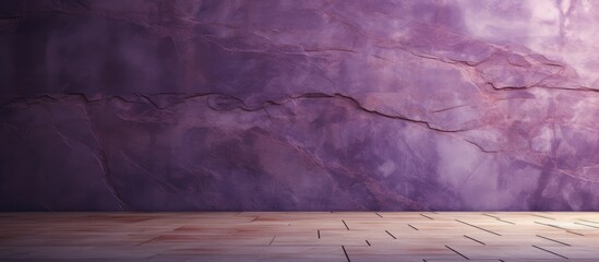 Poster - A small purple sandstone with a textured floor and wall serving as a background and design element with space available for text or images. Creative banner. Copyspace image