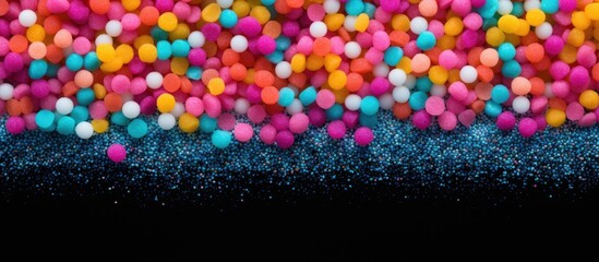 Poster - Colorful sprinkles of sugar created specifically for decorating bakery goods Copy space image
