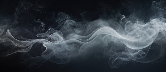 Leinwandbilder - Studio photograph of smoke with copy space and background