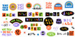 Retro Sale stickers vector set design