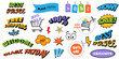 Sale Retro stickers vector set design