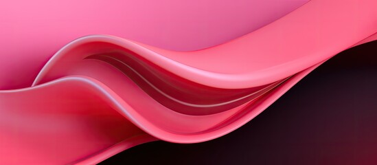 Aufkleber - A vibrant abstract copy space image with a flat pink background and diagonal black stripes that create a modern and dynamic web design banner or poster with a wavy pattern