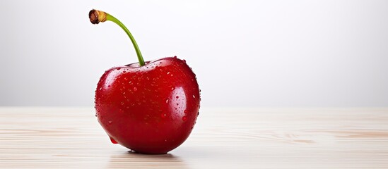 Poster - A vibrant juicy cherry with a copy space image