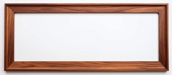 Poster - A wooden picture frame stands alone on a white background ready to showcase a copy space image with its included clipping path