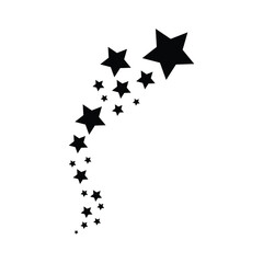 Poster - black falling stars. shooting star sign for your web site design meteorite and comet symbols. flying