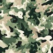 Generative AI. Seamless Camouflage Pattern in Earthy Green and Black Tones.