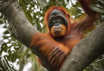 A view of an Orang u Tan in the Jungle