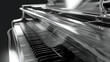 © LiezDesigns - Harmonious Keys: Close-Up View of Piano with Motion Blur on Flat Lay Background