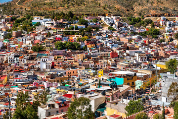 Wall Mural - View of Zacatecas from Bufa Hill, UNESCO word heritage in Mexico