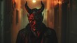 © ShutterStockpile - Amidst the revelry of Halloween, a man dons a devil mask, embodying the spirit of darkness and temptation, casting an ominous presence wherever he roams.