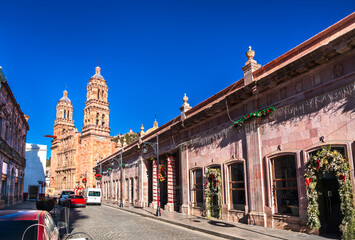 Canvas Print - The Cathedral of Our Lady of the Assumption of Zacatecas. UNESCO world heritage in Mexico