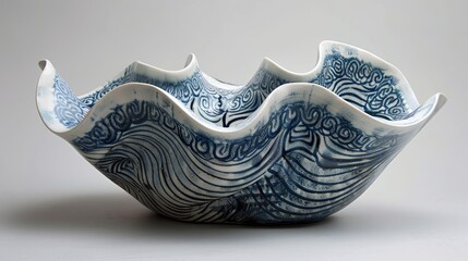 Poster - Ceramic wave design inspired by abstract patterns
