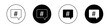 Hashtag icon set. social media tag vector symbol. trending topic hashtag sign in black filled and outlined style.