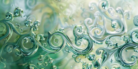 Wall Mural - Close up of a glass with swirls, perfect for backgrounds or textures