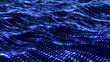 Waves of binare code - digital data concept