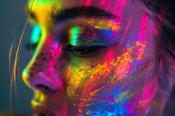 Leinwandbilder - Vivid hues blend smoothly across this abstract background, giving a feel of creativity and movement