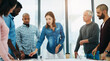 © peopleimages.com - Business, leadership and people in meeting with office, brainstorming and project management. Professional team, men and women in design workshop for strategy, planning or creative engineering