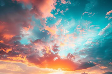  A valley, obscured by low-lying clouds, is bathed in sunlight as it fades over mountain silhouettes at dusk. Beautiful simple AI generated image in 4K, unique.