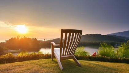 Wall Mural - The chair by the window, a spot to sit and ponder, a view of the world, a moment to wander.