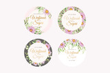 Fototapeta Tulipany - beautiful floral summer and autumn labels design