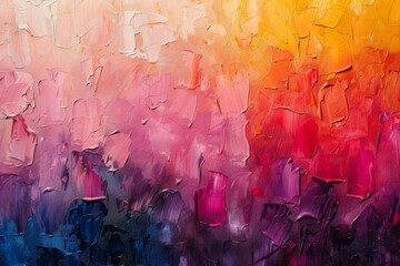 Poster - A warm-color themed abstract with vertical paint strokes and texture, creating a soothing background