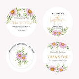 Fototapeta Tulipany - beautiful floral summer and autumn labels design