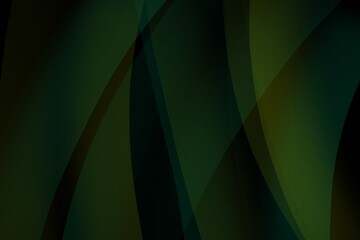 Wall Mural - Abstract background with curved green lines.