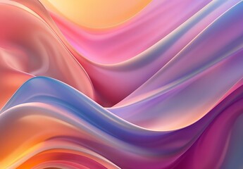 Poster - A seamless design with smooth, wavy multicolor gradients ideal for a vibrant, dynamic background