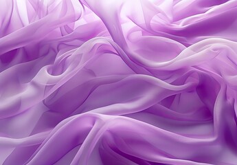 Wall Mural - Close-up of flowing purple satin fabric with delicate folds, exemplifying luxury and elegance in textiles