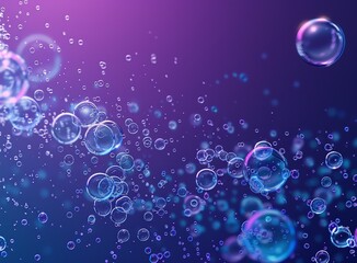 Poster - water bubbles in the air