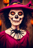 Fototapeta Koty - Day of the dead costume