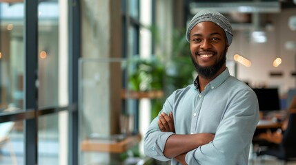 Poster - Confident Man in Modern Office