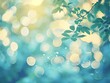 A bokeh background decoration with leaves.