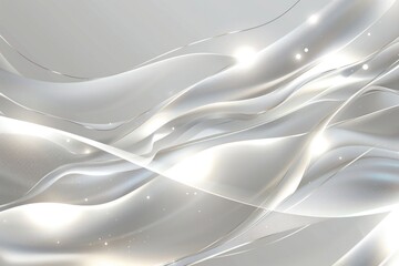 Abstract white and silver waves background, perfect for modern designs