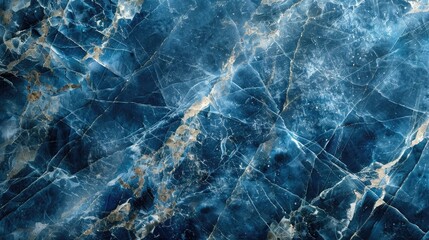 Poster - Blue Marble Texture Background Decorative Stone Interior Pattern