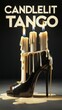 Candlelit Tango: Mysterious High Heel and Candles Merging in Dance of Shadows.