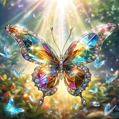 Diamond Butterfly Artwork in Nature