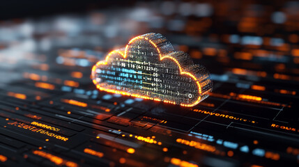 Internet network technology, IoT, digital software development, computer code, modern tech concept. Internet network with wireless connection, cloud computing, computer script on laptop.