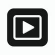 © umut hasanoglu - Start play button icon design simple black and white minimalist design