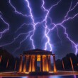 lightnings over the temple