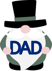 Wall Mural - Father's Day gnome vector
