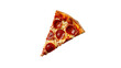 © Answertalker - A slice of pizza with pepperoni, isolated on a transparent background.