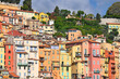  Old Colorful buildings in Menton cityscape