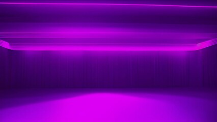 Poster - empty room with purple lighting generative ai