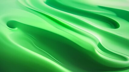 Poster - Close Up of Green Silk Fabric Generative AI