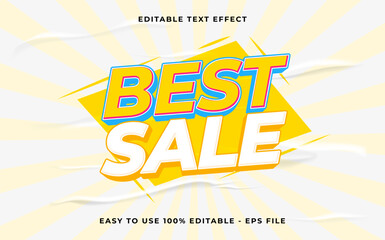 Poster - best sale editable text effect. Minimalist vector text effect.