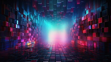 Poster - Digital background for tech, AI, data, audio, graphics