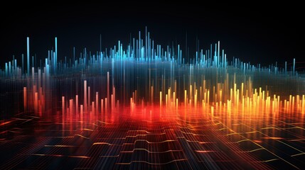 Poster - Digital background for tech, AI, data, audio, graphics
