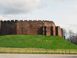 the surviving remaining medieval wall of chester castle forming part of the city walls