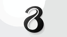 Black And White Number Six Diagonal Logo Template V